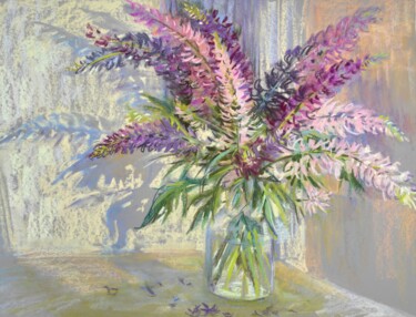 Painting titled "Pastel Painting Flo…" by Maria Iakovleva, Original Artwork, Pastel
