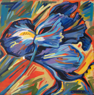 Painting titled "Iris vibe" by Maria Iurkova, Original Artwork, Acrylic