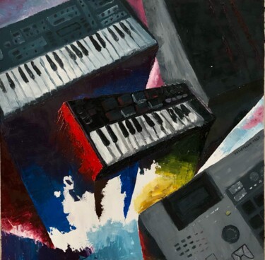 Картина под названием "Армия Синтезаторов…" - Мария Иванова, Подлинное произведение искусства, Масло