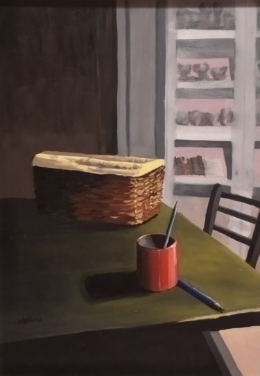 Pintura titulada "Un lápiz" por María José Ñíguez, Obra de arte original, Oleo