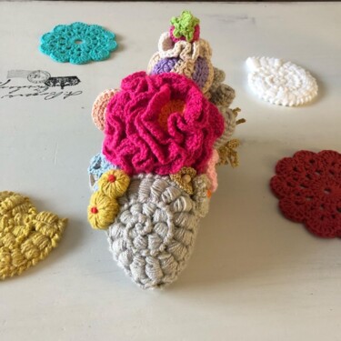 纺织艺术 标题为“El dulce en el zapa…” 由María Jose Pazos Vettorazzi, 原创艺术品, 纺织纤维