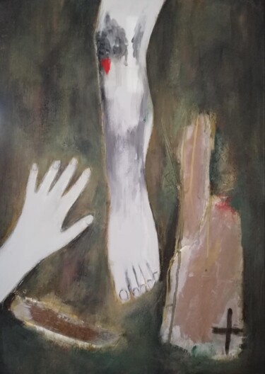 Malerei mit dem Titel ""Συνείδηση"" von Maria Karageorgiou, Original-Kunstwerk, Acryl