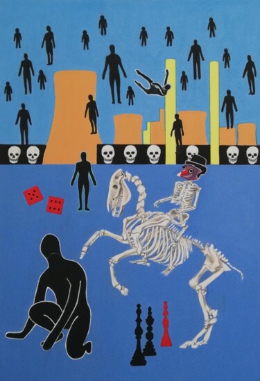 Painting titled ""ΤΟ ΜΕΤΕΩΡΟ ΜΕΛΛΟΝ…" by Maria Karageorgiou, Original Artwork, Acrylic