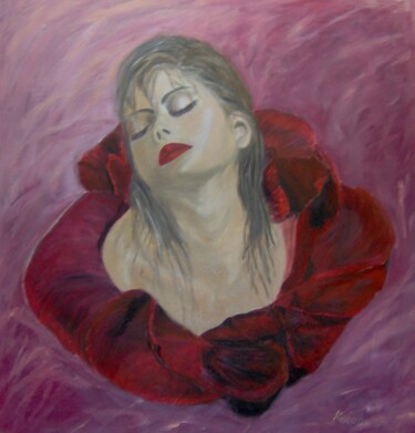 Pintura titulada "Red rose" por Maria Karalyos, Obra de arte original