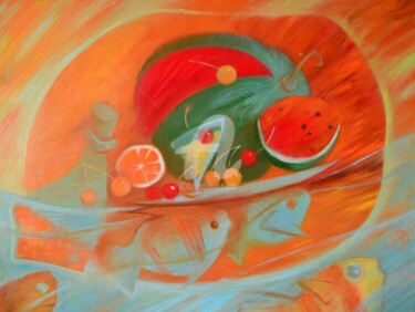Картина под названием "Mirage" - Maria Kniazeva, Подлинное произведение искусства, Масло Установлен на Деревянная рама для н…