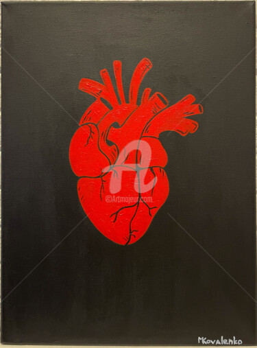 Schilderij getiteld "«Сердце»" door Maria Kovalenko, Origineel Kunstwerk, Acryl Gemonteerd op Houten paneel