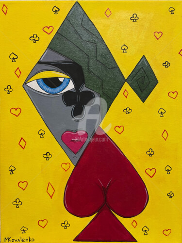 Картина под названием "«Королева всех маст…" - Мария Коваленко, Подлинное произведение искусства, Акрил Установлен на Деревя…