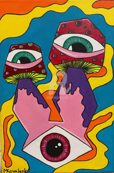 Pintura titulada "«Другой взгляд»" por Maria Kovalenko, Obra de arte original, Acrílico Montado en Bastidor de camilla de ma…