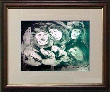 Printmaking titled "01_Figuras" by Maria Lucia Pacheco, Original Artwork, Etching