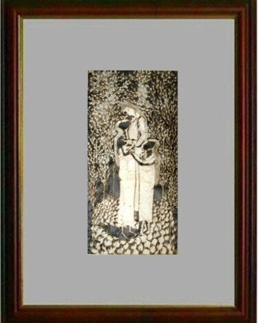 Printmaking titled "07 - Figuras" by Maria Lucia Pacheco, Original Artwork, Xylography