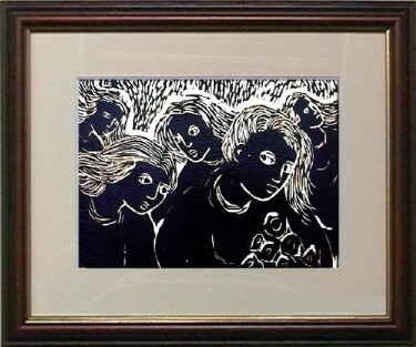 Printmaking titled "21_Mulheres" by Maria Lucia Pacheco, Original Artwork, Xylography