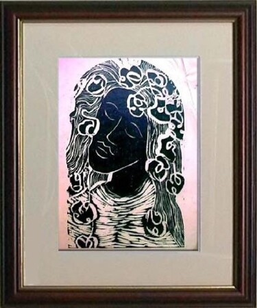 Printmaking titled "34_Madalena" by Maria Lucia Pacheco, Original Artwork, Xylography