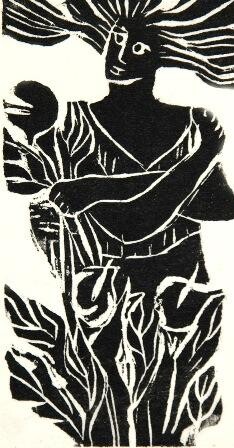 Printmaking titled "Primavera 1" by Maria Lucia Pacheco, Original Artwork, Xylography