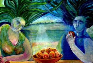 Pintura intitulada "Farol mágico" por Maria Lucia Pacheco, Obras de arte originais, Óleo