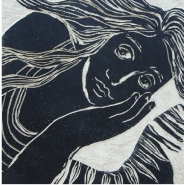 Printmaking titled "Figura" by Maria Lucia Pacheco, Original Artwork, Xylography