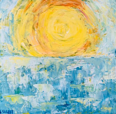 Painting titled "Puro sol" by Maria Lucrecia Serrat, Original Artwork, Acrylic