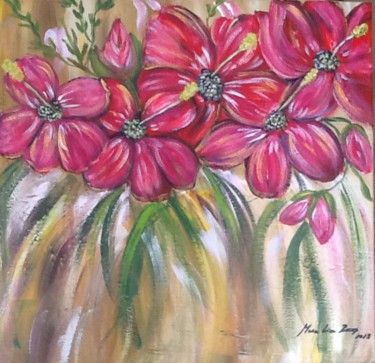 Pintura titulada "Flores" por Bascoy, Obra de arte original