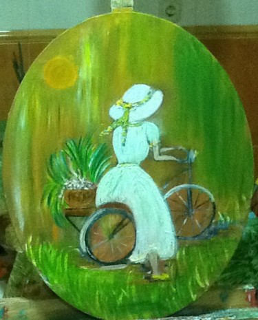 Pintura titulada "Paseo en bicicleta" por Bascoy, Obra de arte original, Acrílico