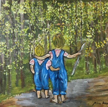 Pintura titulada "Siempre juntos" por Bascoy, Obra de arte original, Acrílico