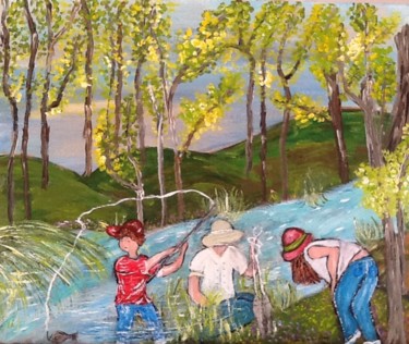 Pintura titulada "La pesca" por Bascoy, Obra de arte original, Acrílico