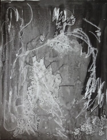 Pintura intitulada "Cire, encre, sel su…" por Maria Maccarrone, Obras de arte originais, Tinta