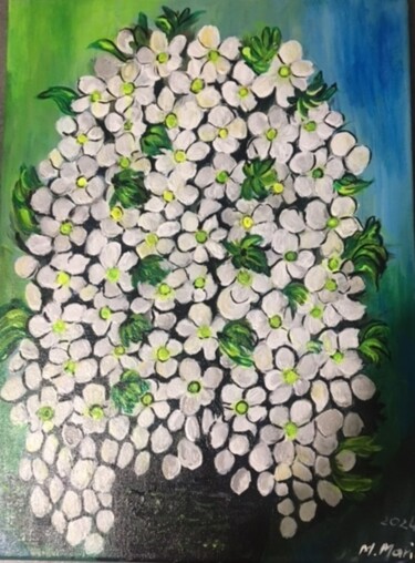 Peinture intitulée "Wiosenny kwiat" par Maria Matyasek, Œuvre d'art originale, Acrylique