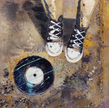Картина под названием "sneakers" - Maria Miller, Подлинное произведение искусства, Масло