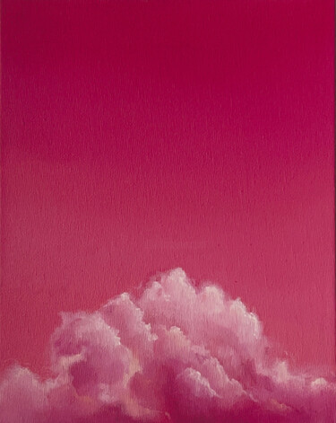 Schilderij getiteld "Pink clouds. Oil pa…" door Maria Mindal, Origineel Kunstwerk, Olie