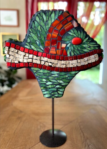 Sculpture titled "Joncols" by Maria Mosaics, Original Artwork, Mosaic