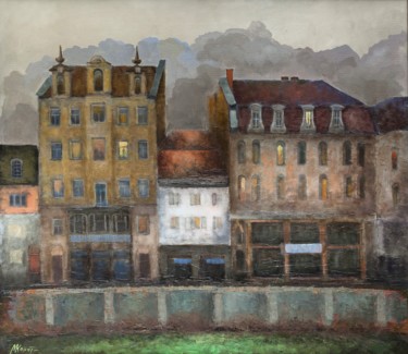 Peinture intitulée "«Страсбург. Канал»" par Mariia Mosunova Korotkina, Œuvre d'art originale, Huile