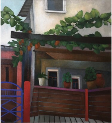 Pintura titulada "Как растёт киви…." por Mariia Mosunova Korotkina, Obra de arte original, Oleo