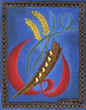 Painting titled "Horn of Plenty" by Maria Mucharska, Original Artwork, Oil