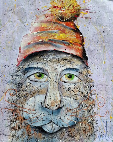 Schilderij getiteld "Жду тебя погулять" door Maria Nesterova, Origineel Kunstwerk, Acryl