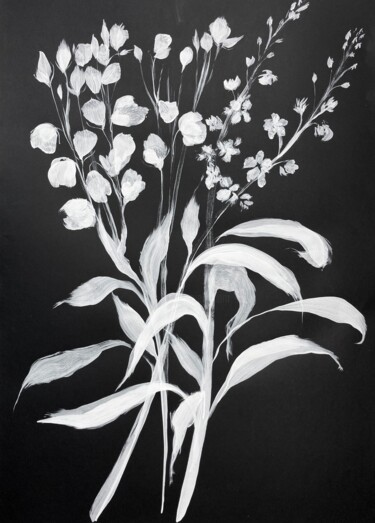 Malerei mit dem Titel "Fiori bianchi" von Maria Paola Grifone, Original-Kunstwerk, Acryl