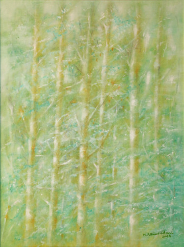 Pittura intitolato "Primavera d'intorno…" da Maria Paola Remondini, Opera d'arte originale, Olio
