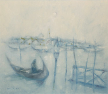 Pittura intitolato "Inverno a Venezia -…" da Maria Paola Remondini, Opera d'arte originale
