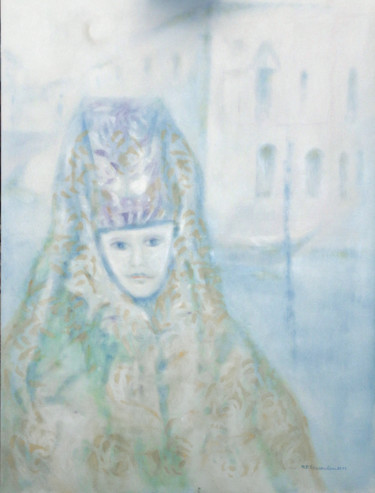 Pittura intitolato "Carnevale a Venezia…" da Maria Paola Remondini, Opera d'arte originale, Olio