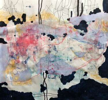 Painting titled "Oblivion" by Maria Paramonova, Original Artwork, Watercolor Mounted on Cardboard