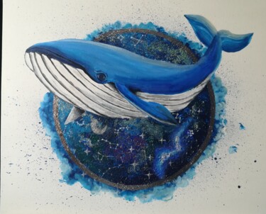 绘画 标题为“Космический кит” 由Мария Подлесных, 原创艺术品, 丙烯