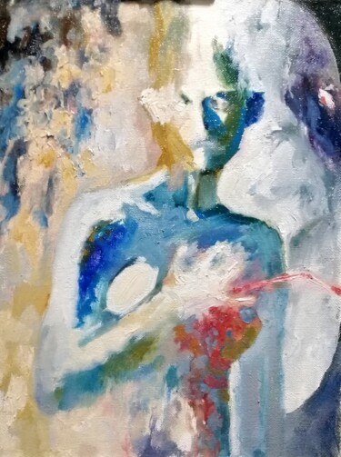 the mirror Peinture intitulée "the mirror" par Maria Popova (06 16), Œuvre d'art originale, Huile