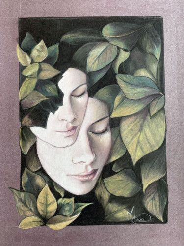Tekening getiteld "Autumn Sensations" door Maria Romano, Origineel Kunstwerk, Pastel