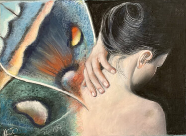 Dibujo titulada "Evasion" por Maria Romano, Obra de arte original, Pastel