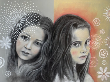 Картина под названием "Friendship 2" - Maria Romano, Подлинное произведение искусства, Пастель
