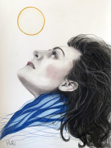Dessin intitulée "SEA" par Maria Romano, Œuvre d'art originale, Pastel