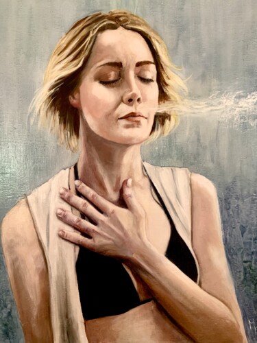 Peinture intitulée "Breath" par Maria Romano, Œuvre d'art originale, Huile