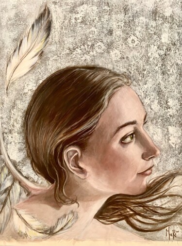 绘画 标题为“Angel” 由Maria Romano, 原创艺术品, 丙烯