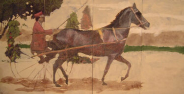 Pintura titulada "Caballo Trotón" por Maria Rosa Astorga, Obra de arte original