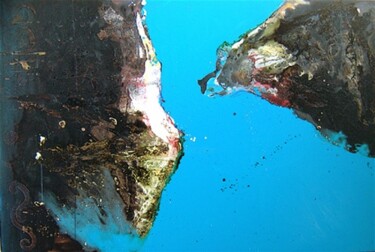 Pintura titulada "Cuadro azul n1" por Maria Rosa Astorga, Obra de arte original
