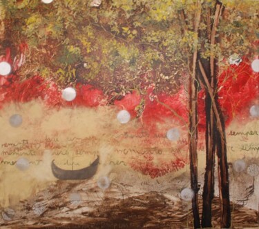 Pintura titulada "Composición n3 arbo…" por Maria Rosa Astorga, Obra de arte original
