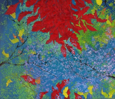 Pintura titulada "Planta de adorno ro…" por Maria Rosa Astorga, Obra de arte original